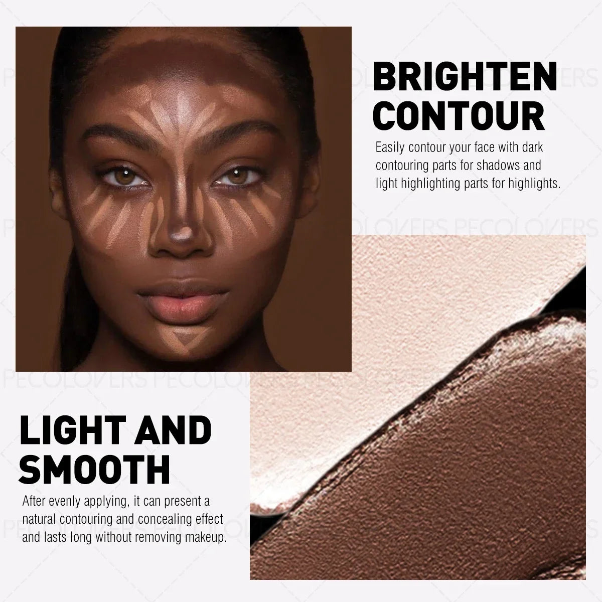 1PC Highlight and Contour Stick, Facial Highlighting, Shaping The Facial Contour, Three-dimensional, Essential Daily Makeup Tool Zpaxo