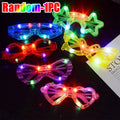 LED Flashing Multi Party Star Glasses Neon Light Up Sunglasses