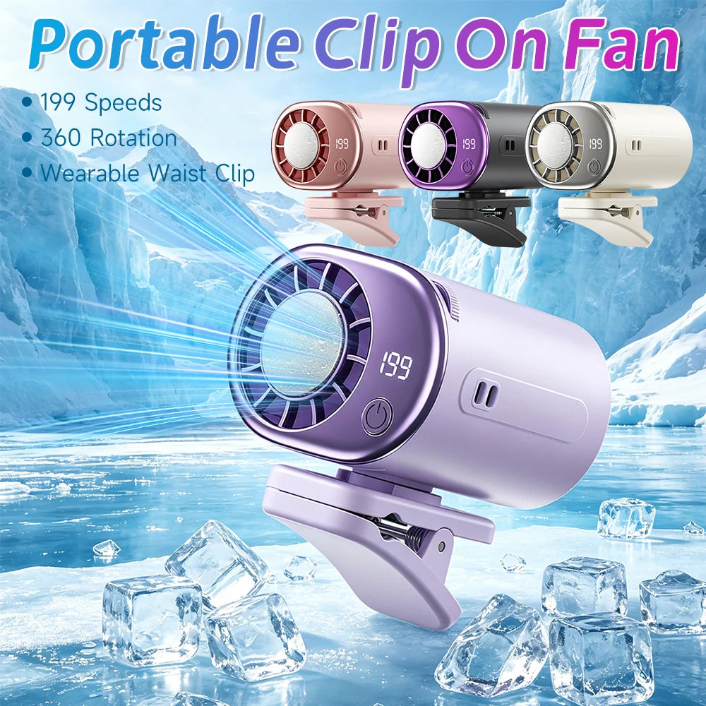 2026 Clip Universal Ice Fan USB High-speed Umbrella Hanging Waist Zpaxo