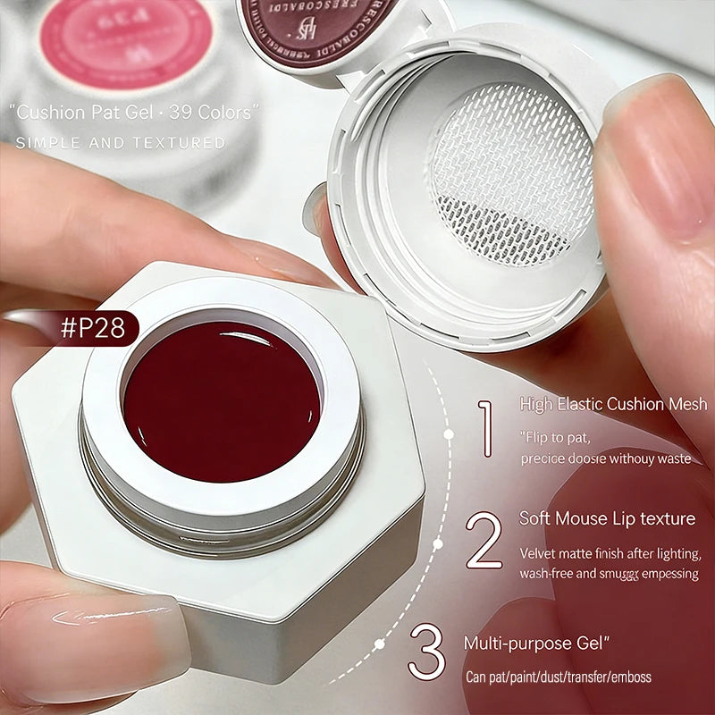 39 Colors Cushion Ombre Painting Nail Gel No Wipe Highly Saturated Gradient Patting Gel Nail Polish Ombre Blush UV Nail Polish Zpaxo