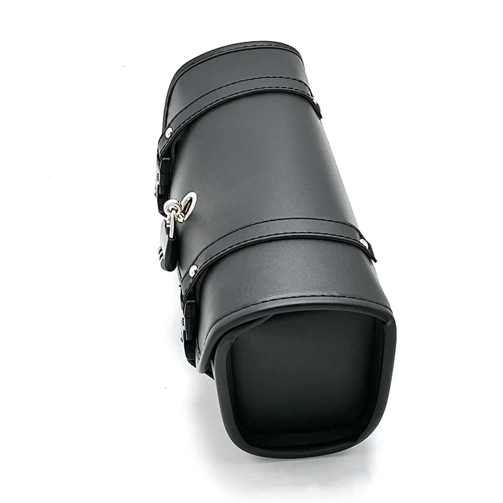 Motorcycle Tool Bag Barrel Handlebar Lock Waterproof PU Leather Cool