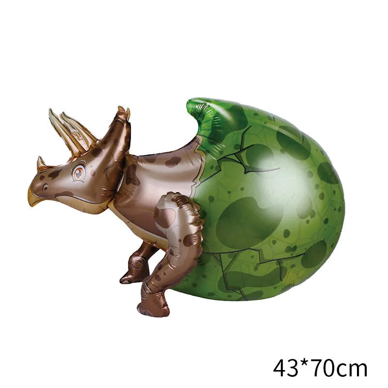 4D Giant Walking Dinosaur Foil Balloons Jungle Animal Childrens