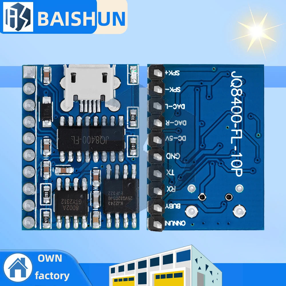 JQ8400-FL USB Programmable Motion Activated Recordable Greeting Card Zpaxo