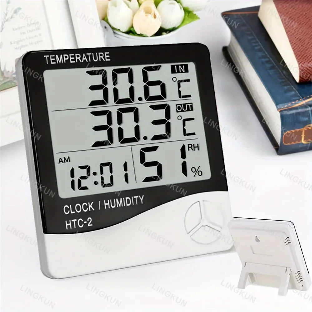 Indoor LCD Digital Thermometer Hygrometer - Electronic Temperature & Humidity Meter Sensor Gauge Weather Station for Home Zpaxo