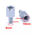 M10 Screw Right Left Hand Rearview Mirror Conversion Scooter Zpaxo Sliver 8MM