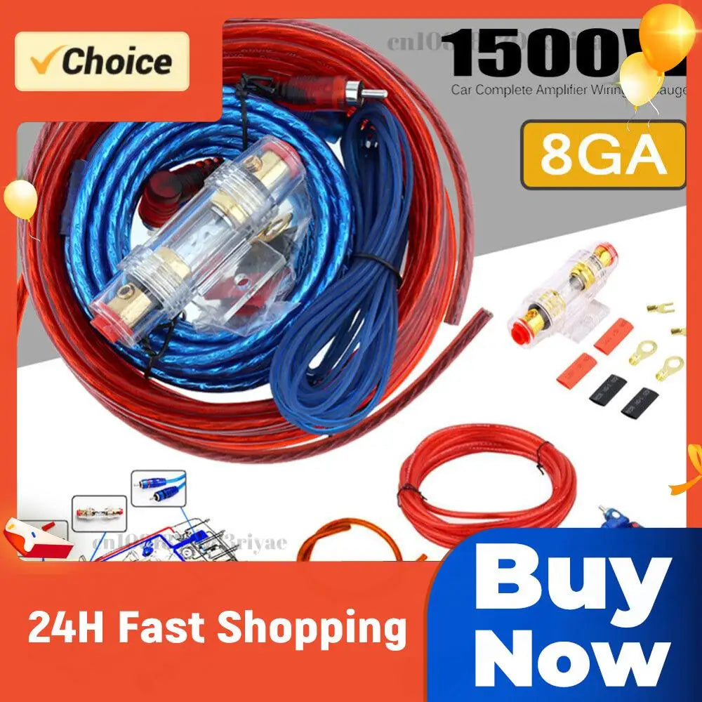 1500W Audio Speakers Wiring 8GA Car Subwoofer Cable 18GA Speaker Line