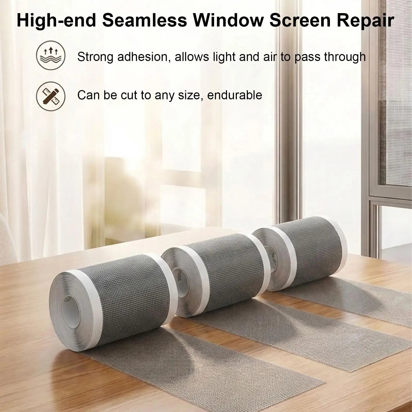 Screen Repair Tape Self Adhesive Fiberglass Mesh Window Door Fix