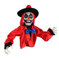 Spooky Clown Ghost Lawn Stake Glowing LED Eyes Creepy Halloween Yard