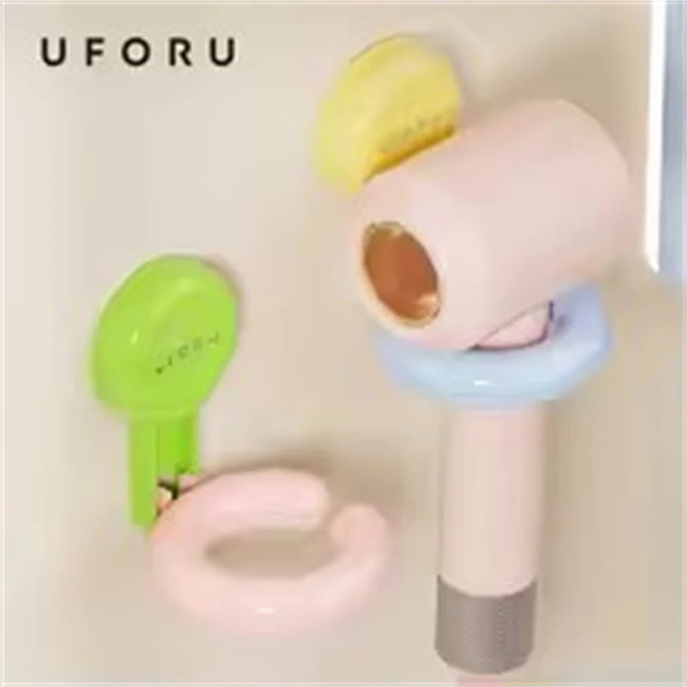 Wall-Mounted Hair Dryer Shelf – Punch-Free Bathroom Organizer Bathroom Shelf Organizer Zpaxo