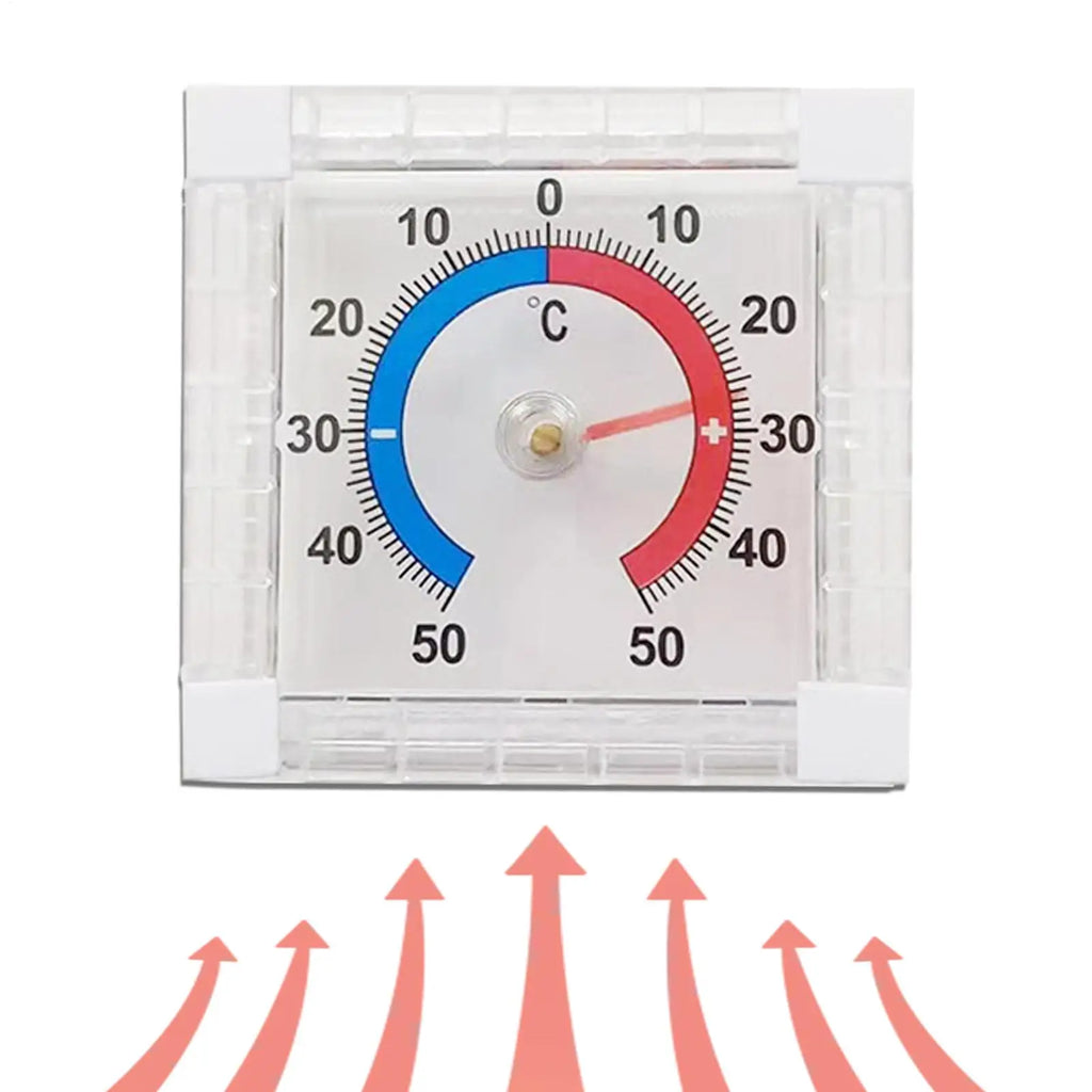 -50C~50C Dial Temperature Thermometer Window Indoor Outdoor Wall Garden Home Graduated Disc Measurement Multimeter Zpaxo