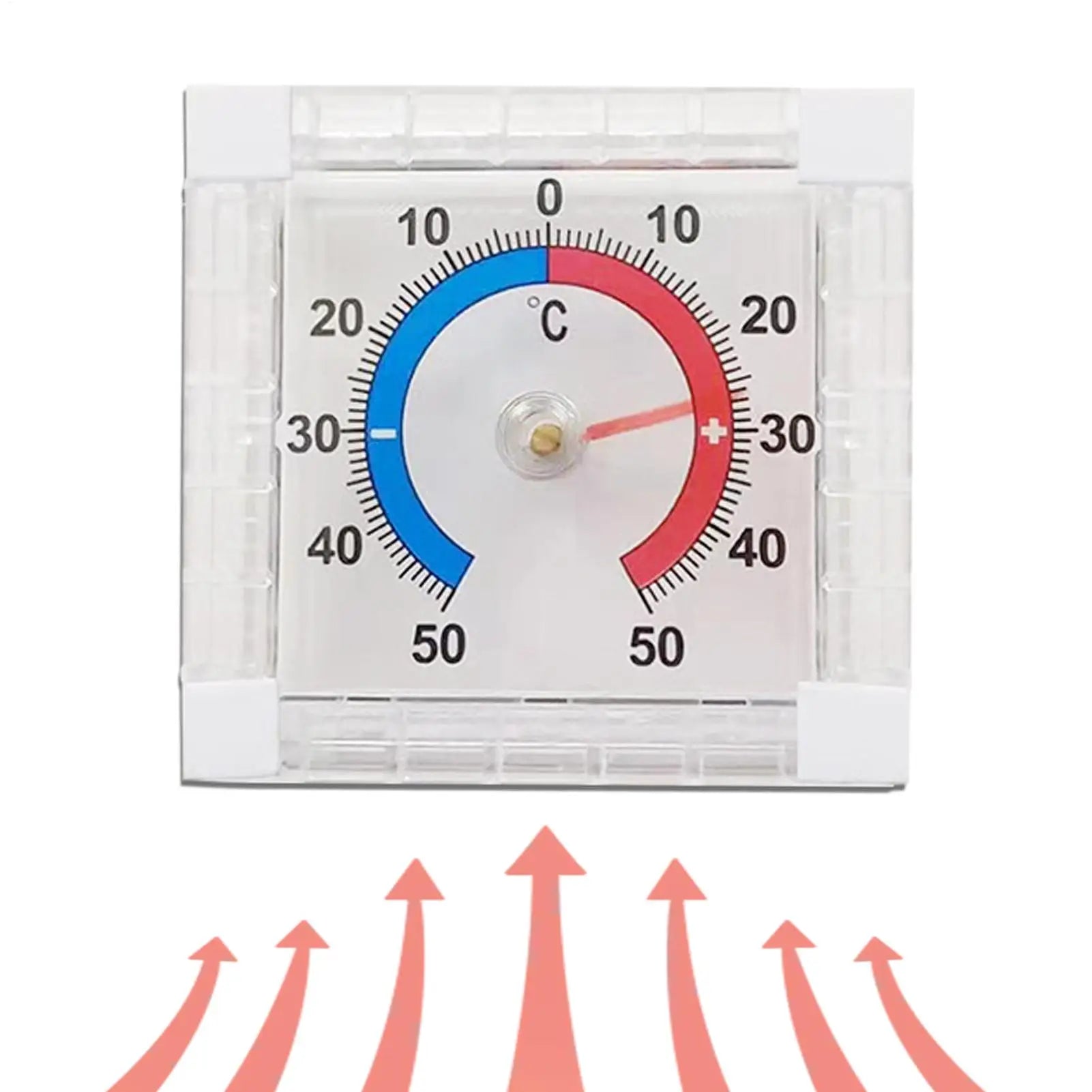 -50C~50C Dial Temperature Thermometer Window Indoor Outdoor Wall Garden Home Graduated Disc Measurement Multimeter Zpaxo