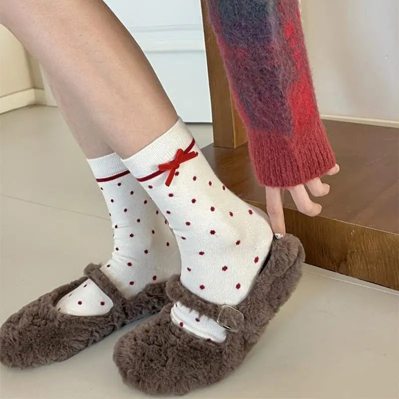 5 Pairs Christmas Socks Women Cute Santa Claus Autumn Winter Elk Zpaxo