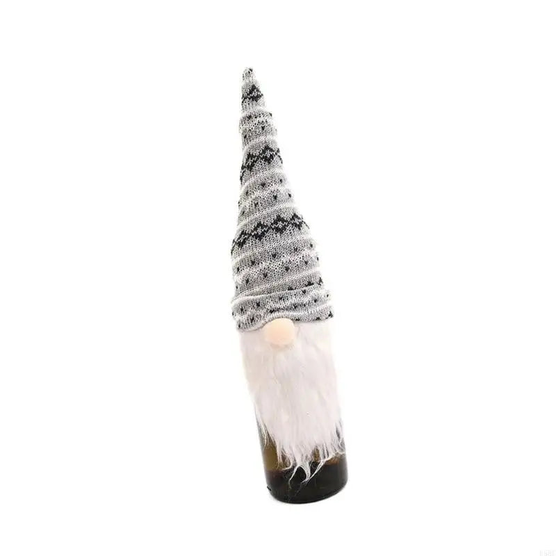 Christmas Themed Knitted Bottle Toppers Santa Design User Fabric