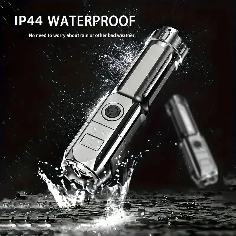 USB Rechargeable Zoomable LED Flashlight – Waterproof Tactical Torch