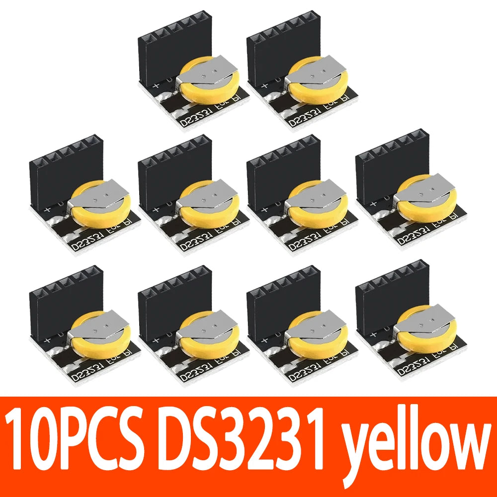 DS3231 AT24C32 IIC Module Precision Clock DS3231SN Arduino Memory Zpaxo 10PCS ds3231 yellow