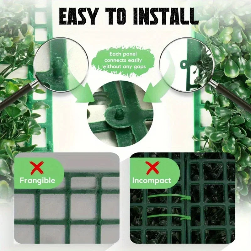 Artificial Milan Grass Board Plastic Fake Lawn Wall Indoor Home