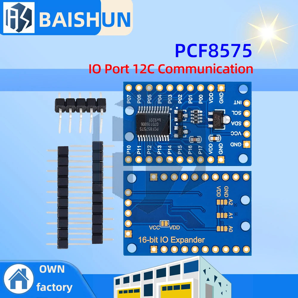 PCF8575 I2C GPIO Expander Module 16-Channel Bidirectional I O Port Zpaxo pcf8575 10pcs