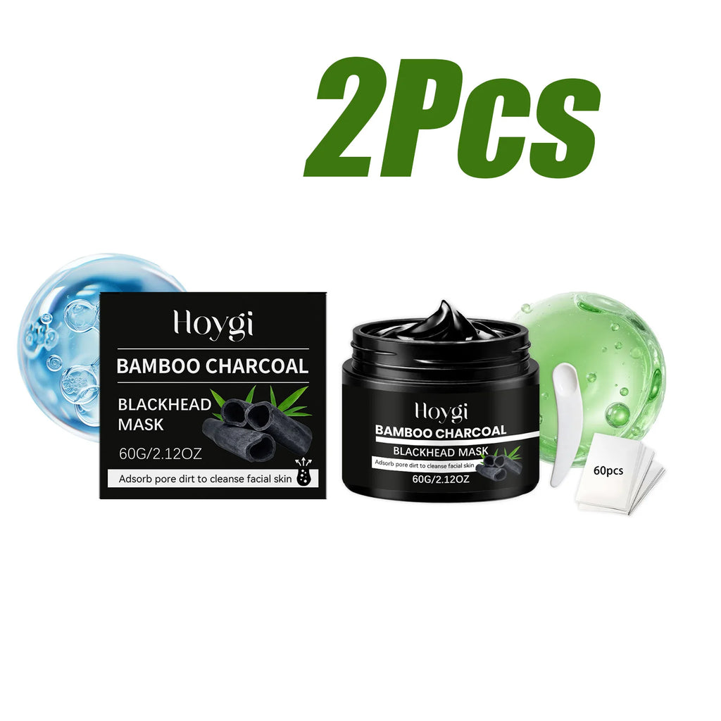 Hoygi Bamboo Charcoal Blackhead Peel-Off Mask | 60 Nose Strips Peel-Off Face Mask Zpaxo 2Pcs