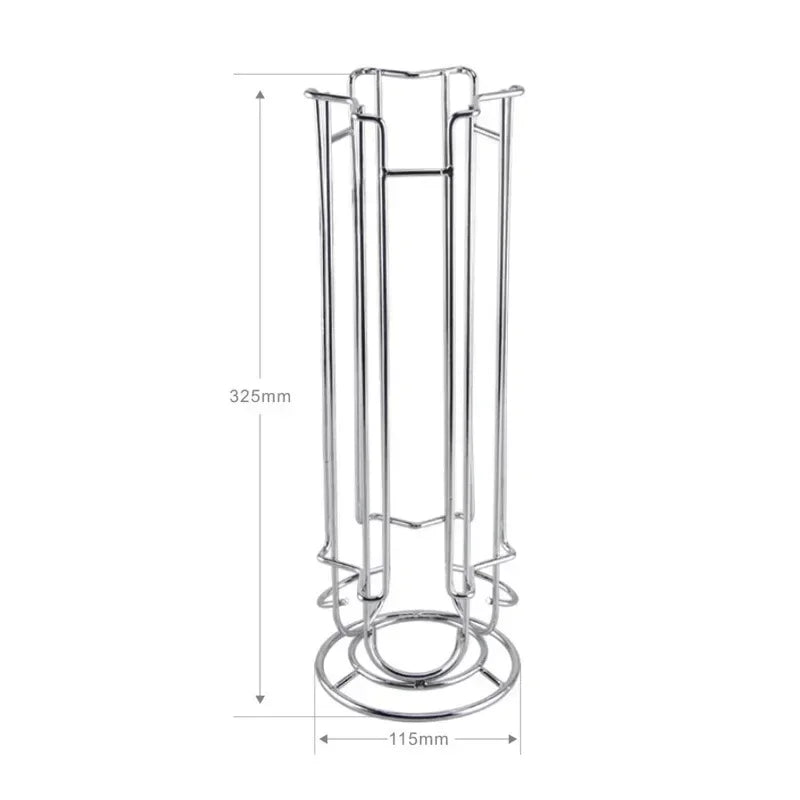 Rotating Coffee Pod Holder – 24-Capsule Large Capacity Metal Rack Coffee Pod Rack Zpaxo 1PC