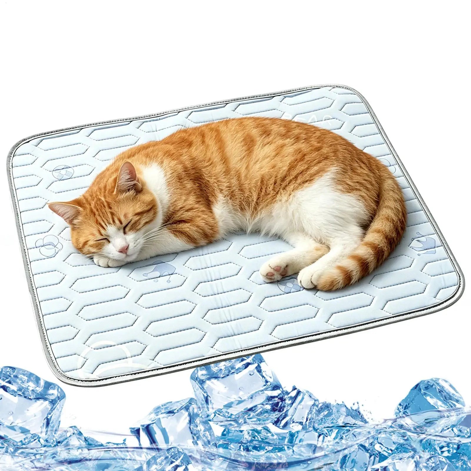 Cooling Pad For Dog Foldable Scratch-Proof Summer Cushion Ice Silk Pet Cooling Mat For Sleeping Resting Camping Travel Shelter Zpaxo