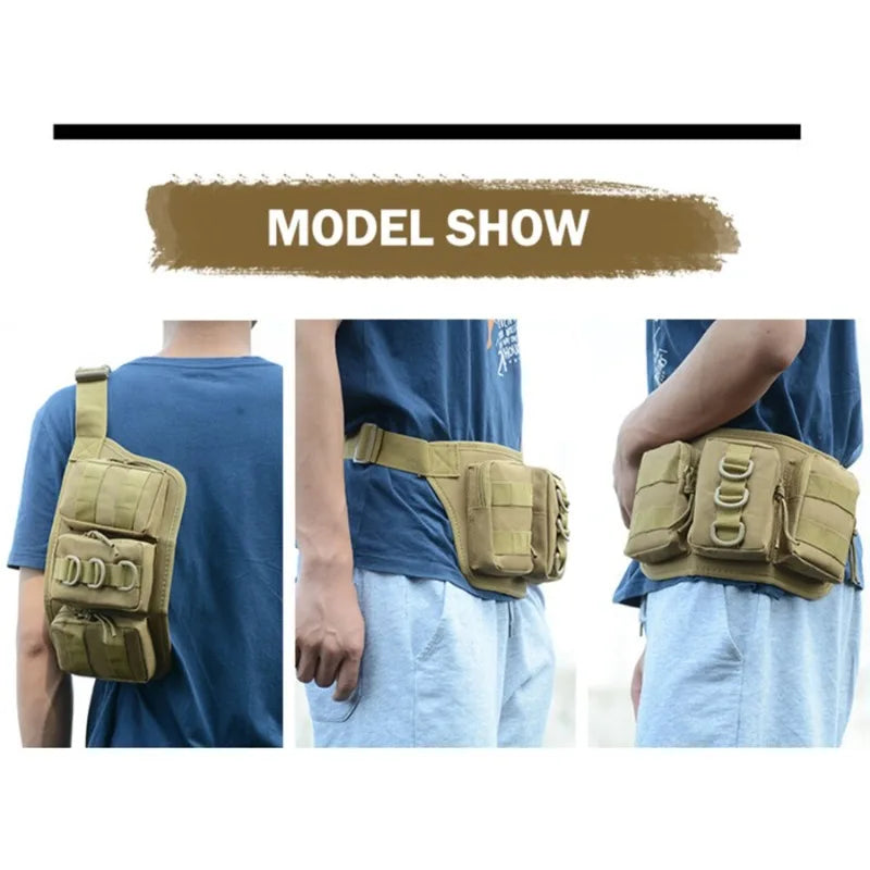 Men's Tactical Waist Bag System Hands-free Outdoor Camping Hiking
