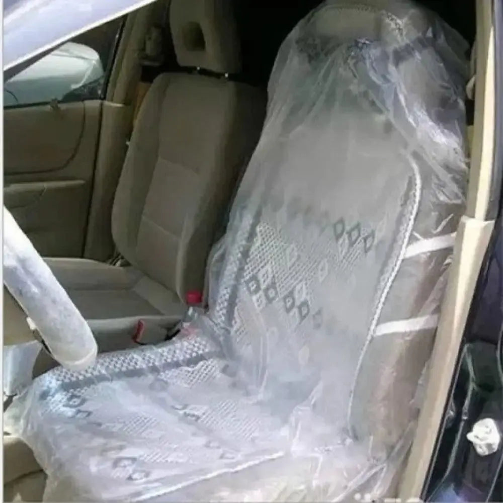 Thickened Plastic Disposable Car Seat Covers Easy Put Universal Auto Zpaxo