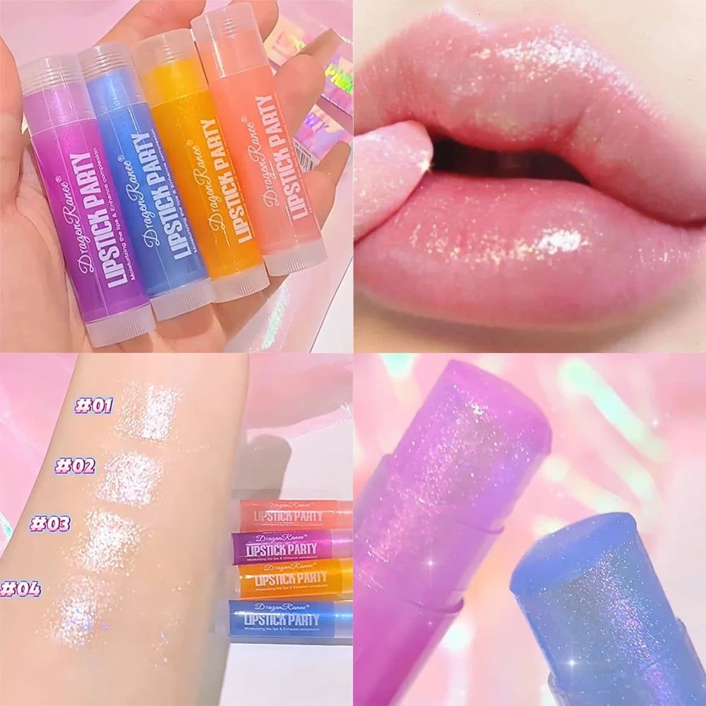 Diamond Shiny Glass Lipstick Moisturizing Fine Flash Sparkling Lip Gloss Makeup Lip Freeze Long Lasting Nourish Lip Balm Care Zpaxo