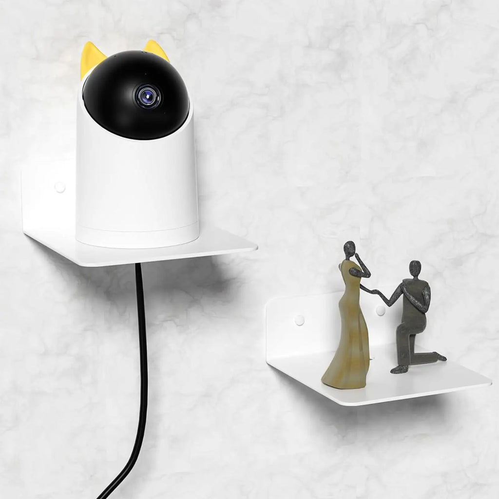 Adhesive Camera Wall Mount Floating Shelf Phone Speaker Router