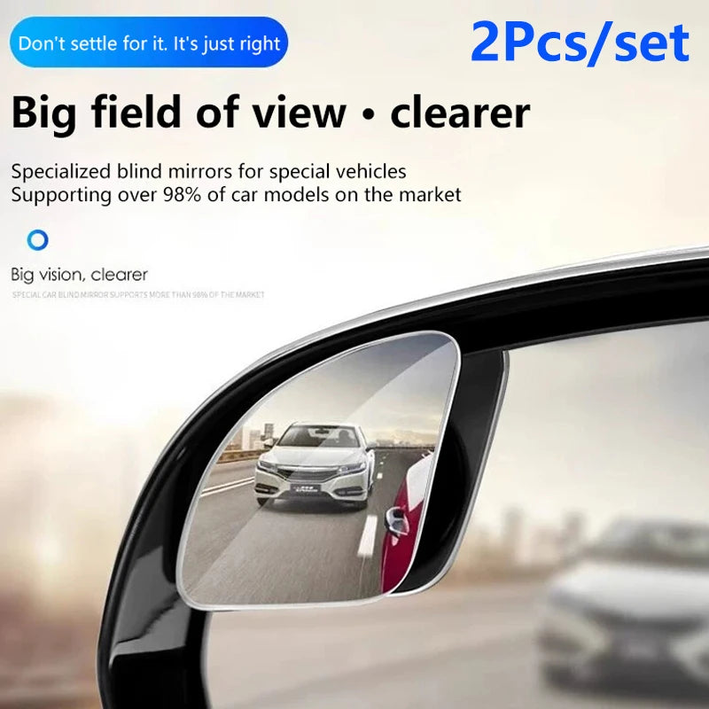 2-Pack 360° Blind Spot Mirrors – Wide-Angle Car Rearview Assist