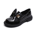 Women Platform Loafers Retro Black Leather Shoes Bow Decor Soft Sole Zpaxo 6826-1 Black 38 China Mainland