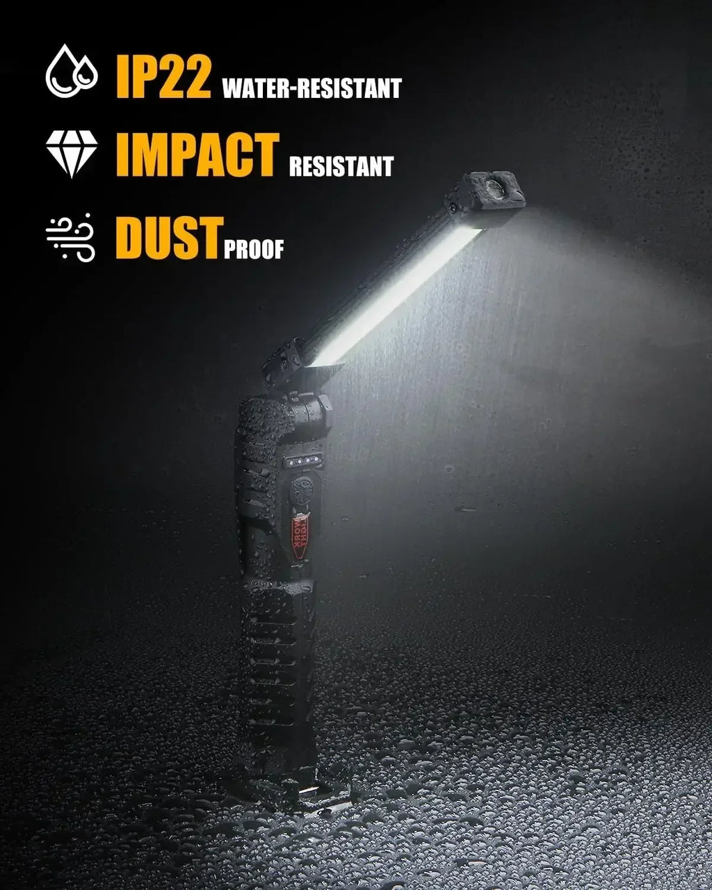 COB LED Work Light Rechargeable Magnetic Hook Camping Lantern