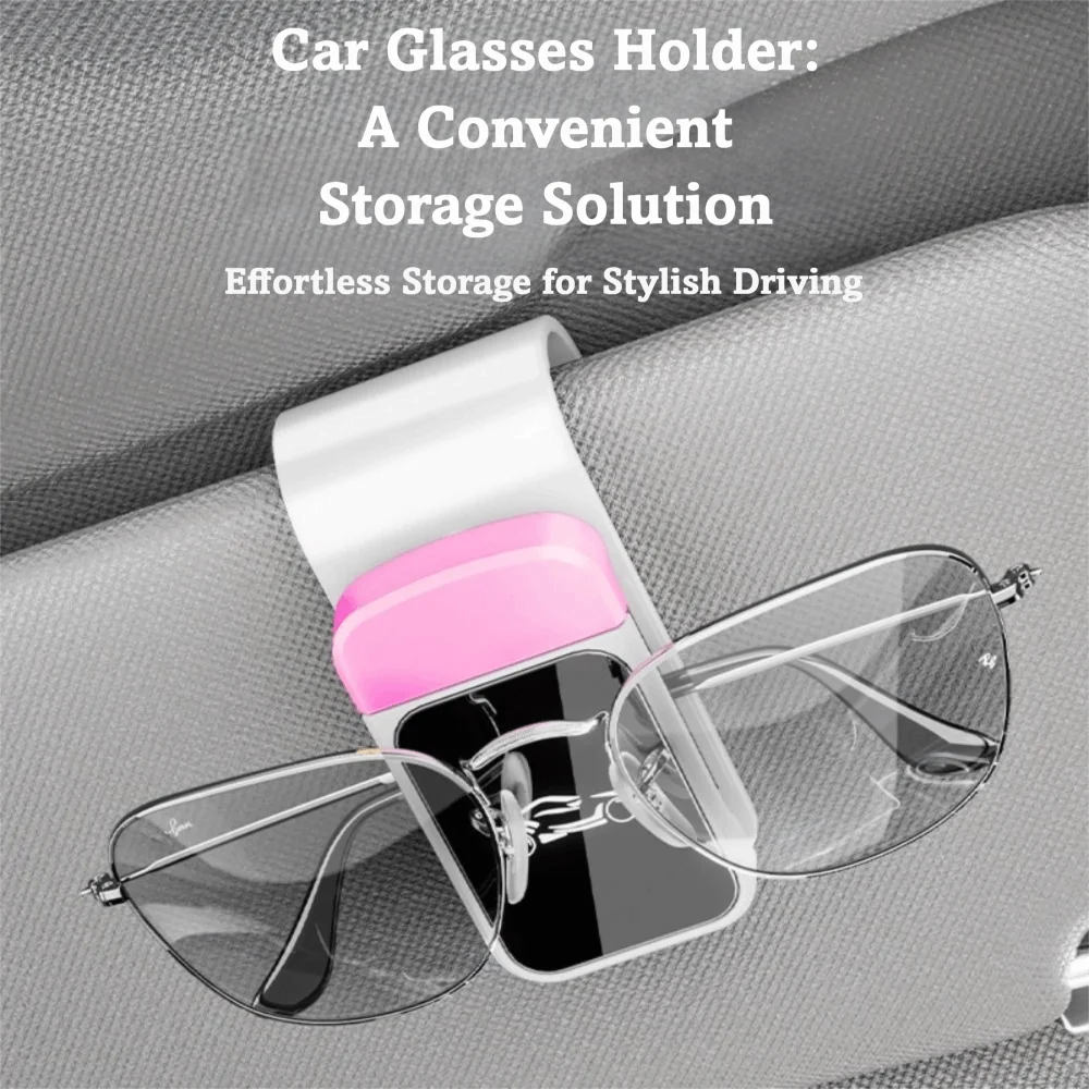 Press Switch Car Glasses Clip Stable Shock-proof Car Sunglasses Holder ABS Expansion Space Ticket Card Mount Clips Car Interior Zpaxo