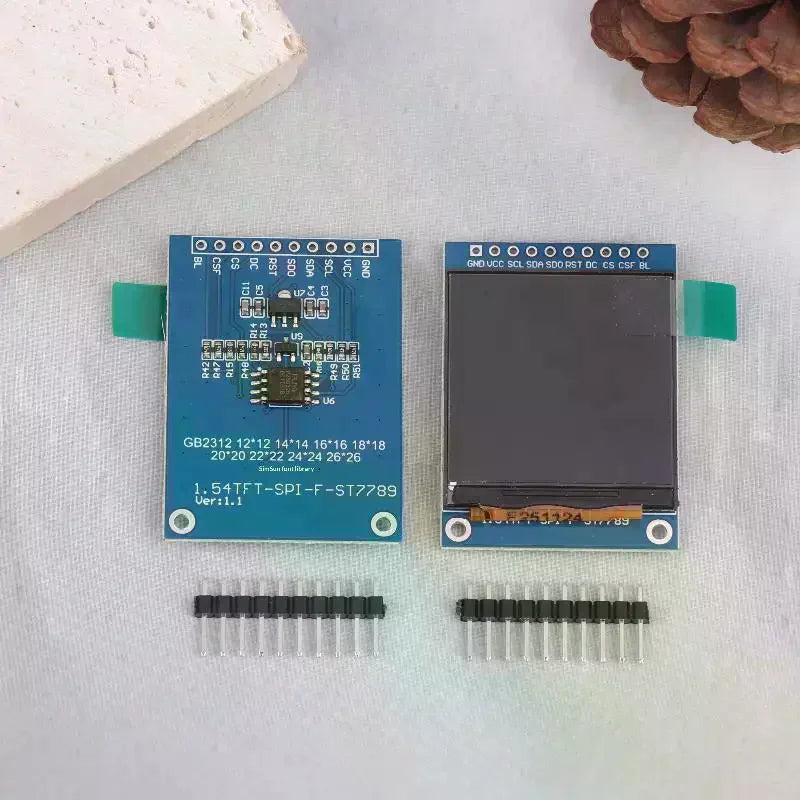 1pcs 1.54-inch TFT LCD Screen ST7789 Small Screen 240x240 Display LCD Square Screen SPI Color Screen Zpaxo