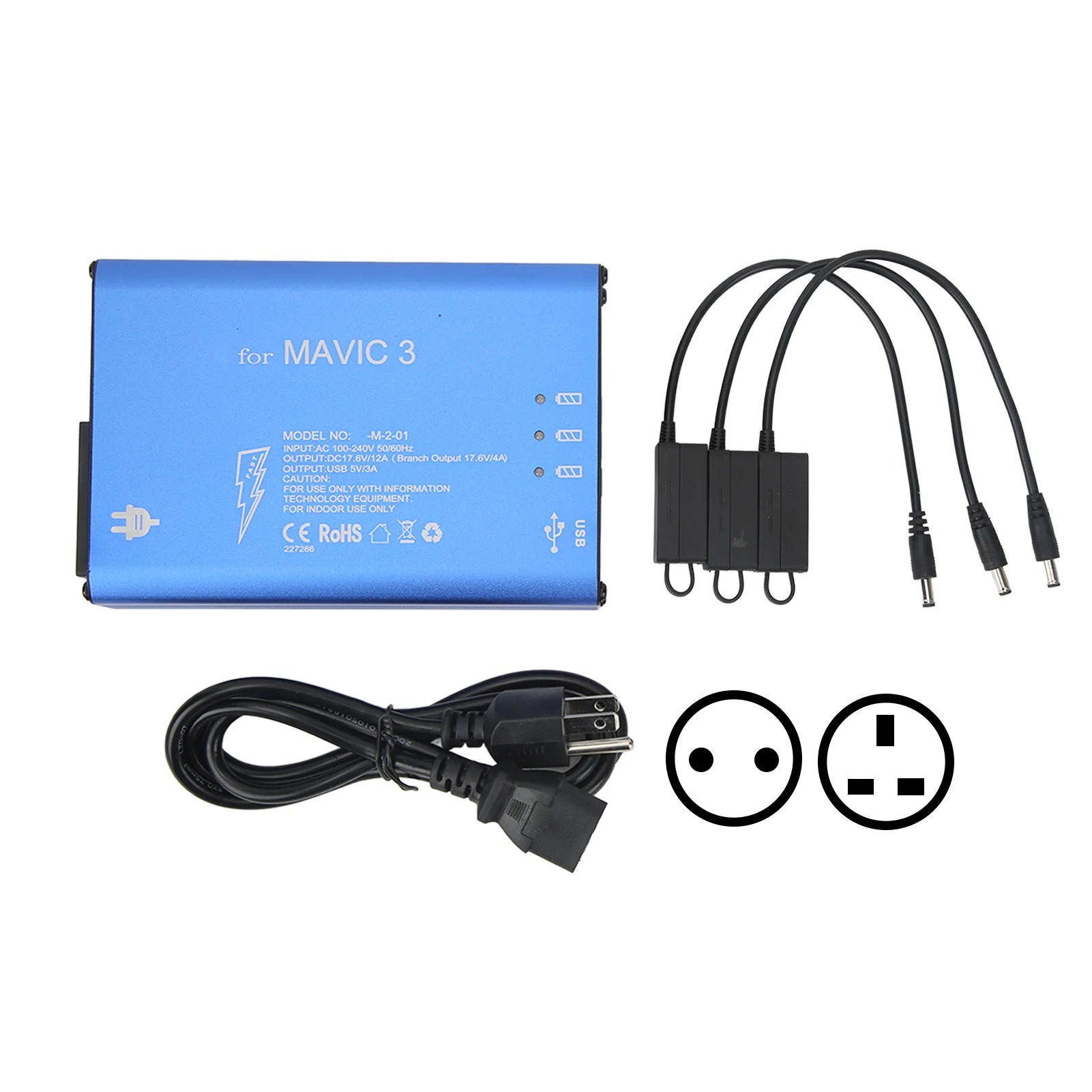 Drone Battery Aluminum Alloy Electronic Components Blue UAV Charging