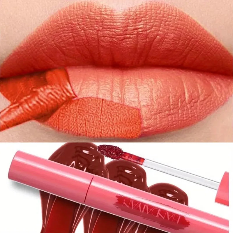 Red Peel-off Lip Gloss Natural Lip Dye Tattoo Tinted Lipstick Non-stick Cup Waterproof Matte Liquid Lipstick Makeup Cosmetics Zpaxo