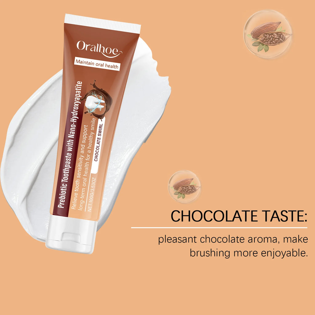 Chocolate Prebiotic Whitening Toothpaste – Sensitivity Relief Whitening Toothpaste Zpaxo