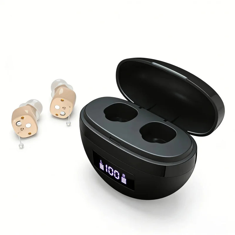 Rechargeable Hearing Amplifiers Earbuds Intelligent Noise Reduction