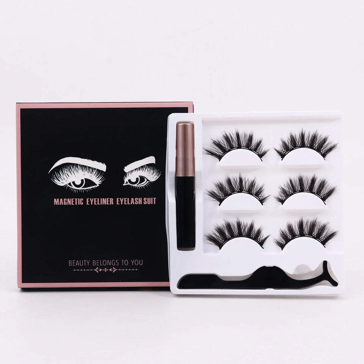Magnetic Eyelashes Set Full Strip 5/7/10 Pair Natural Cilia False Eyeliner Dramatic Volume Thick Synthetic Eye Lashes Makeup Zpaxo 3Pair 017