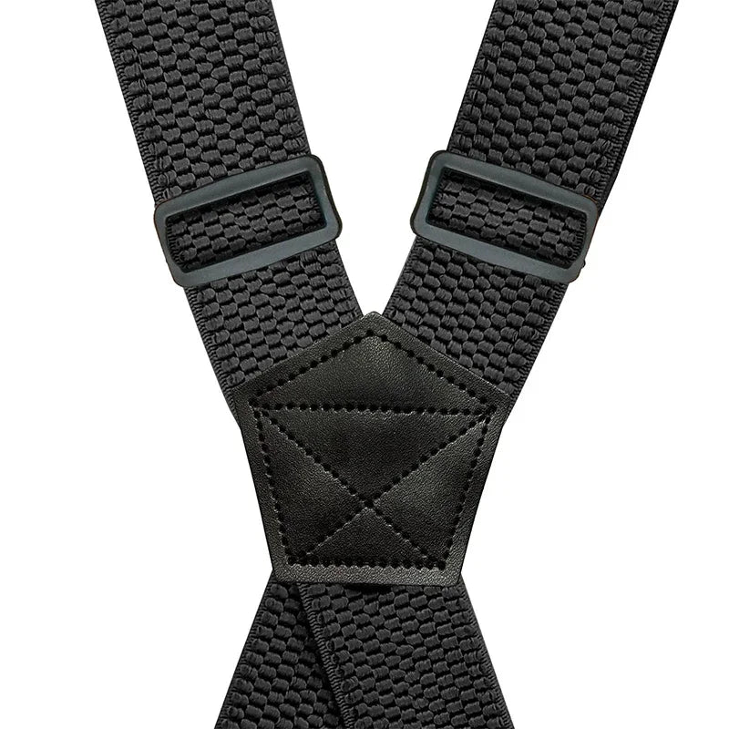 2026 New Arrival! Heavy Duty Work Suspenders for Men 3.8cm Wide X-Back with Plastic Gripper Clasps Adjustable Elastic Zpaxo