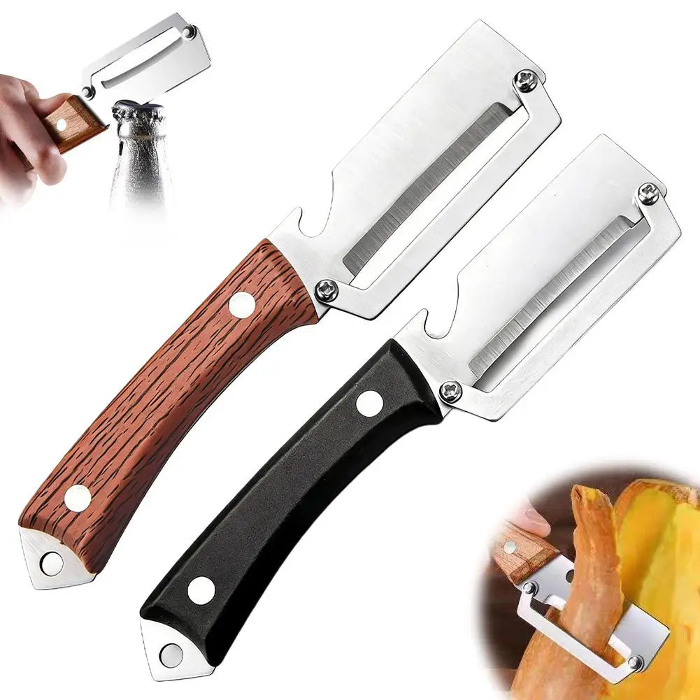 1/2PCS Multifunctional Stainless Steel Vegetable Peeler, Sharp Fruit Potato Peeler With Handle Kitchen Peeling Tool For Veggies Zpaxo 2PCS
