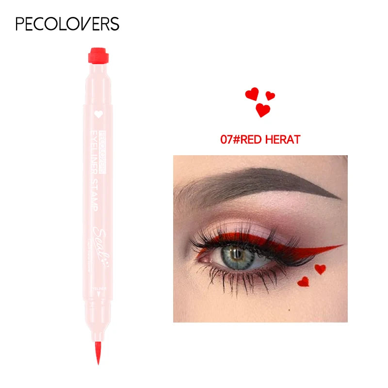 Star Liquid Eyeliner Black Moon Stamp Eye Liner Pencil 2 in 1 Waterproof Long-lasting Easy Applying Eye Eyeliner Pen Makeup Zpaxo 07