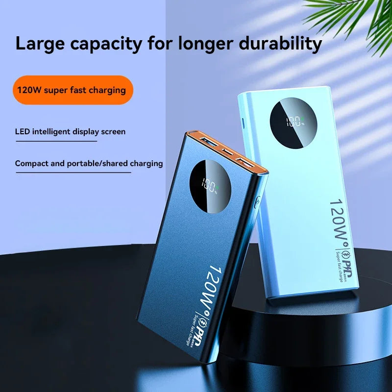 80000mAh Capacity Power Bank 120W Fast Charging Powerbank Portable Zpaxo