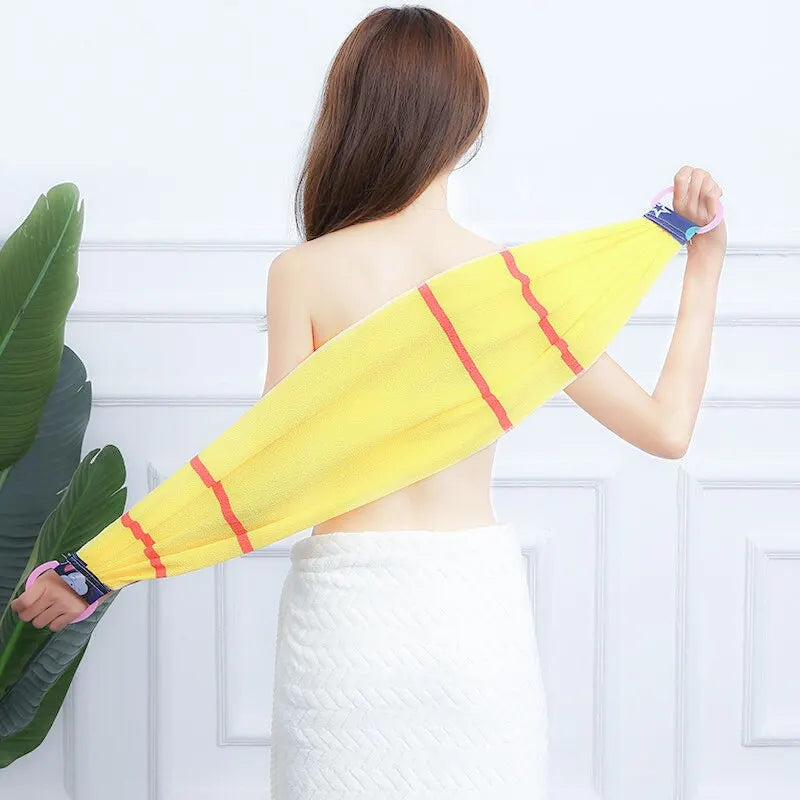 Long Back Scrubber Bath Towel – Exfoliating Mesh Wash Strap Bath Back Scrubber Zpaxo