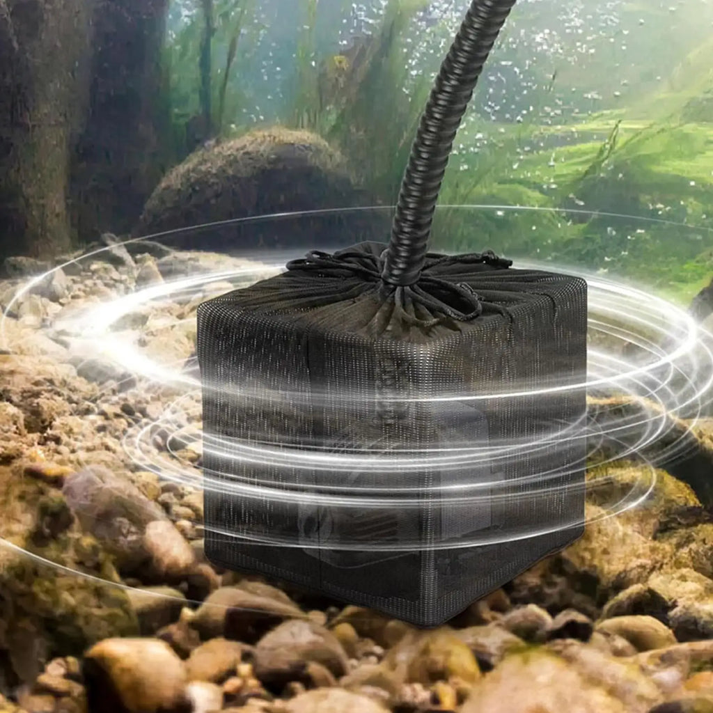 Pond Pump Filter Bag Drawstring Reusable Mesh Media Biological Leaf