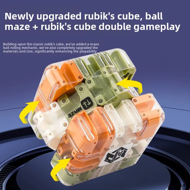 3D Maze Puzzle Cube Rolling Ball Magic Labyrinth Game Kids