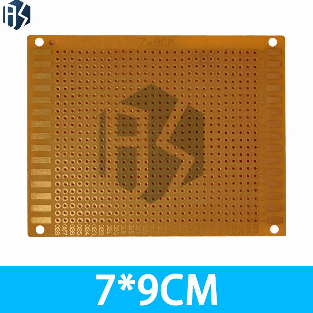 7x9cm 2 8x3 5 Single-sided FR-1 Prototype Board Yellow Bakelite PCB Zpaxo