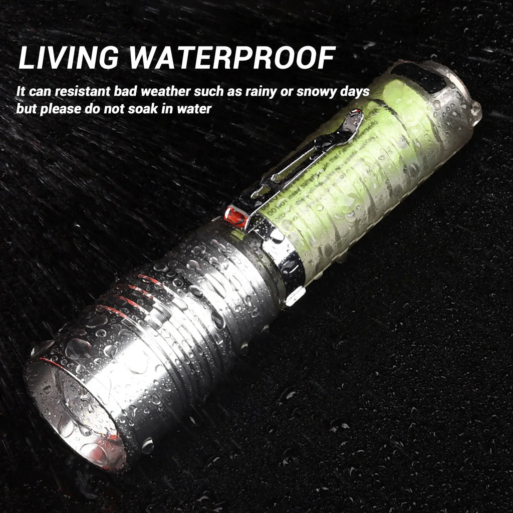 ESMARTER 30W Zoomable LED Flashlight – Type-C Rechargeable, 8 Modes