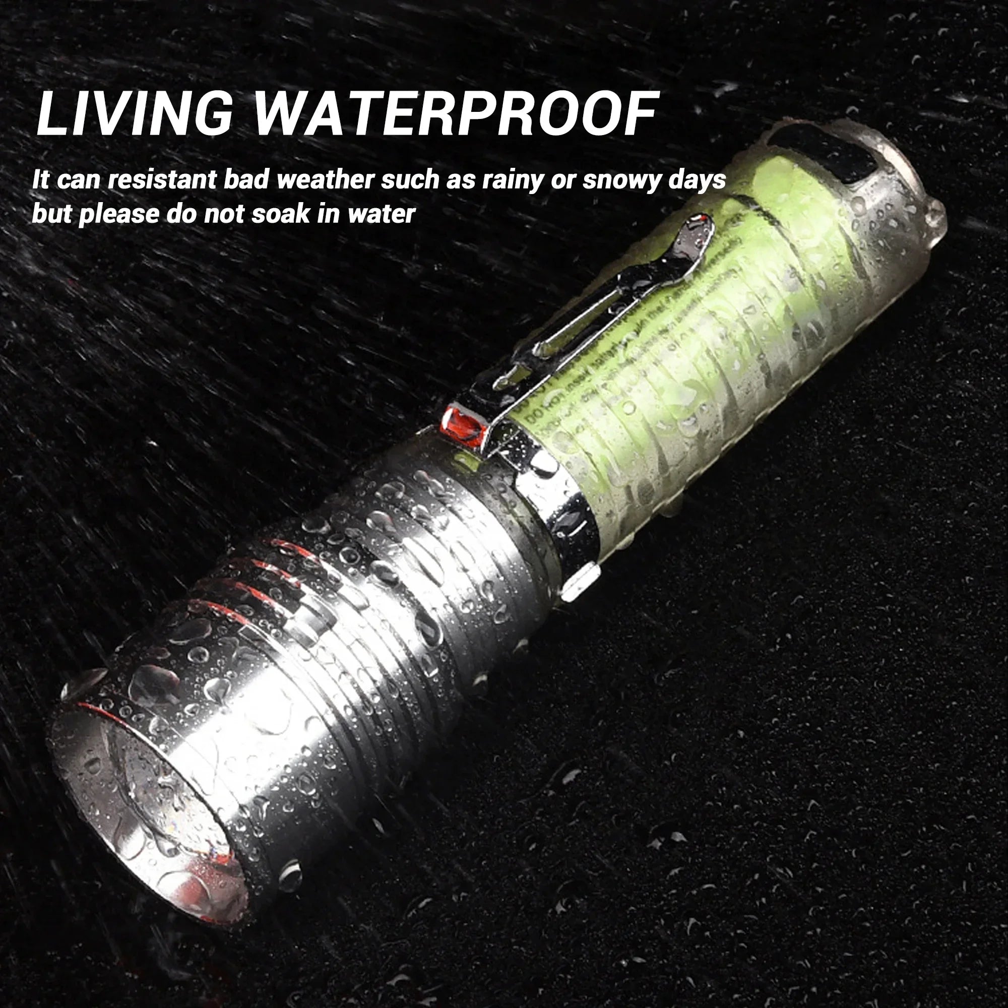 ESMARTER 30W Zoomable LED Flashlight – Type-C Rechargeable, 8 Modes