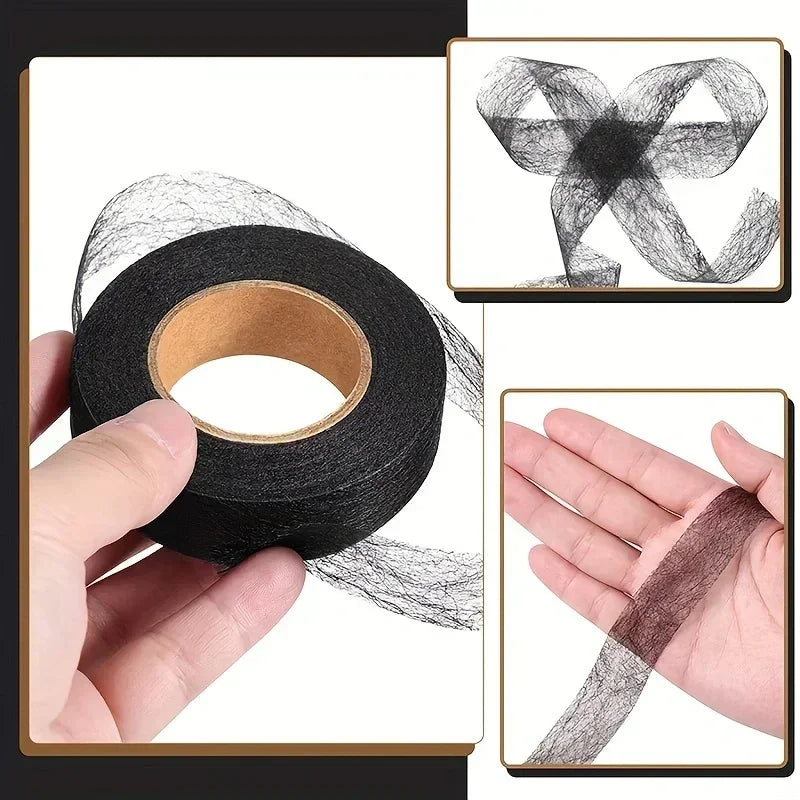 Iron-On Hem Tape 2 Rolls – Black & White Fusible Web Sewing
