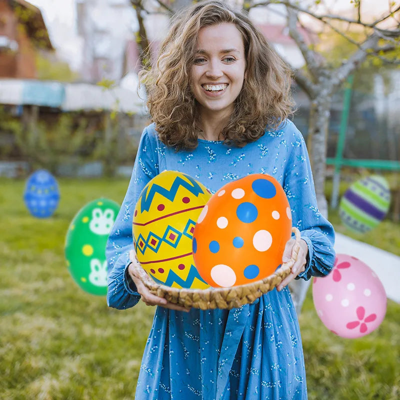 Easter Egg Decorations PVC Inflatable Eggs Patio Toys